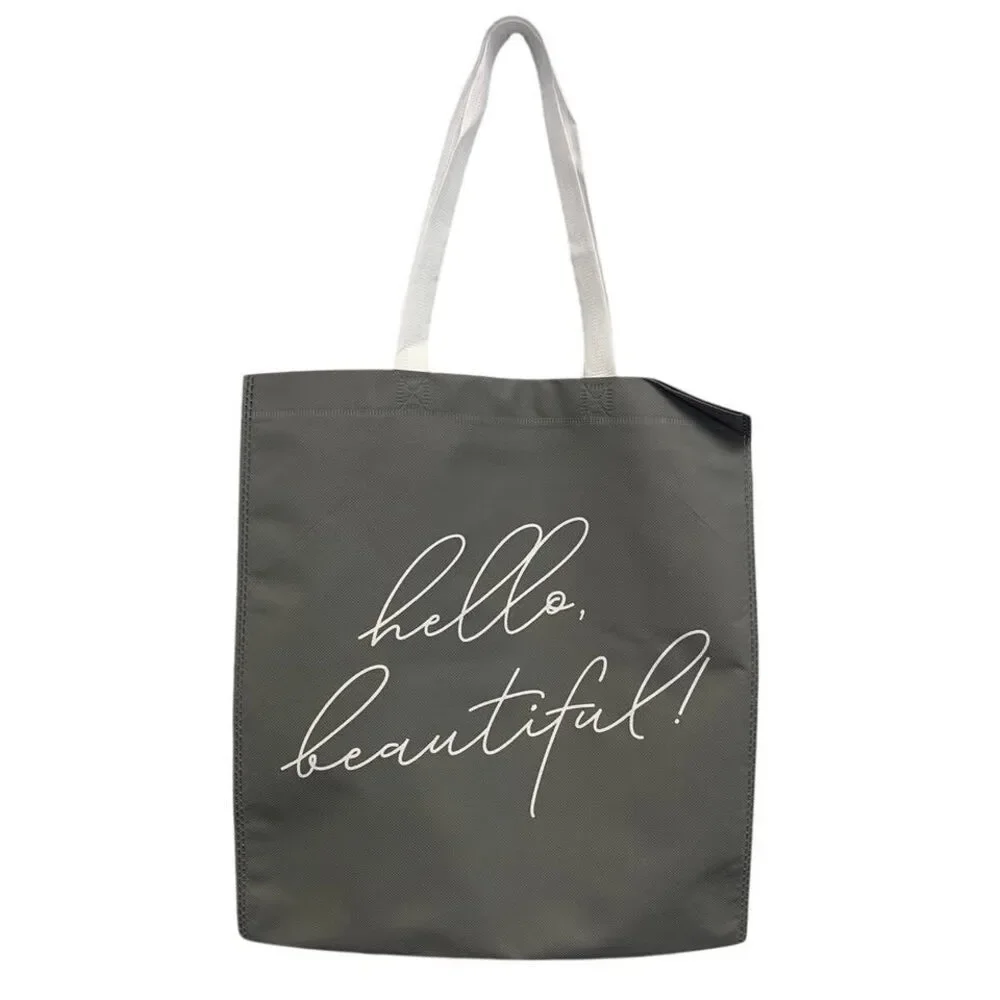 New Upcycled Hand Printed Teaching Loving Powerful Humans Shopper Tote Bag